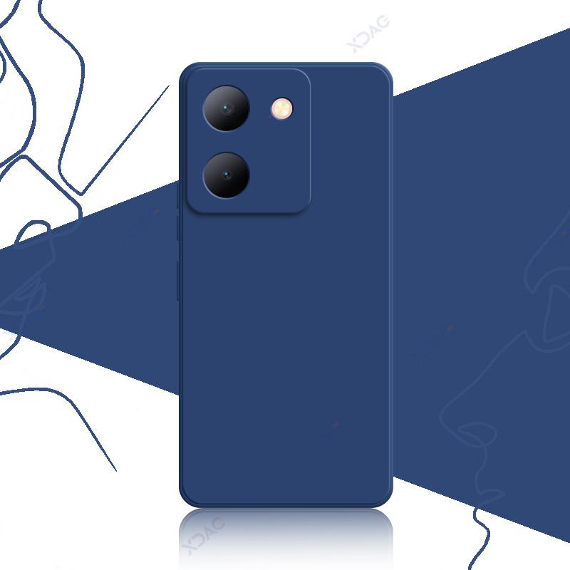 Роскошные квадратные жидкие силиконовые чехлы для VIVO Y36 V2247 4G V2248 5G 6.64" VIVOY36 360 мягкие чехлы для телефонов водонепроницаемые сумки