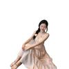Показать фигуру розовое кружевное платье-комбинация летнее суперкрасивое французское сладкое нежное стройное темперамент торт платье