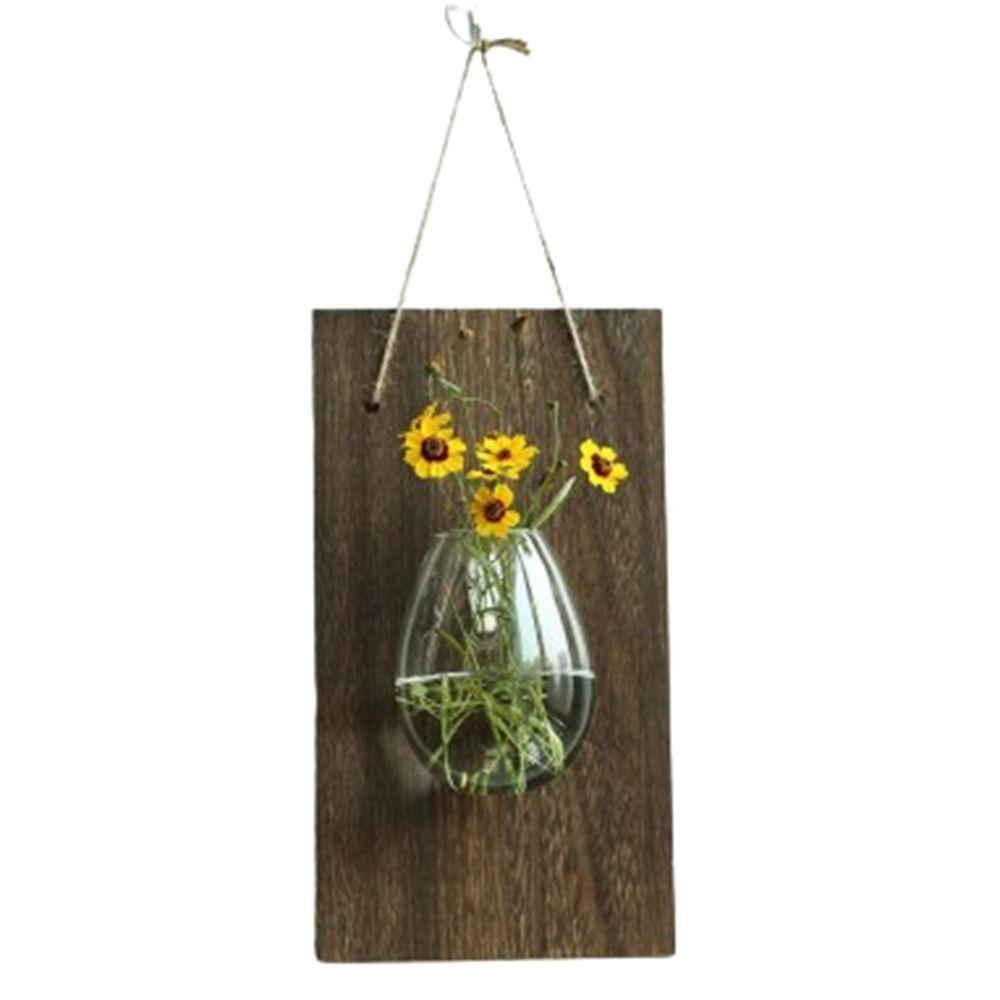 Vintage Wall Mount Glass Vase Creative Plant Flower Pots Aquarium Hydroponic Container Hotel