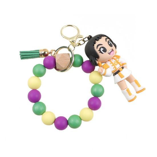 Keychain Pendant Anime Doll Charm Beads Bracelet Key Chain Party Favor Keyring Bag Charm Backpack Accessory