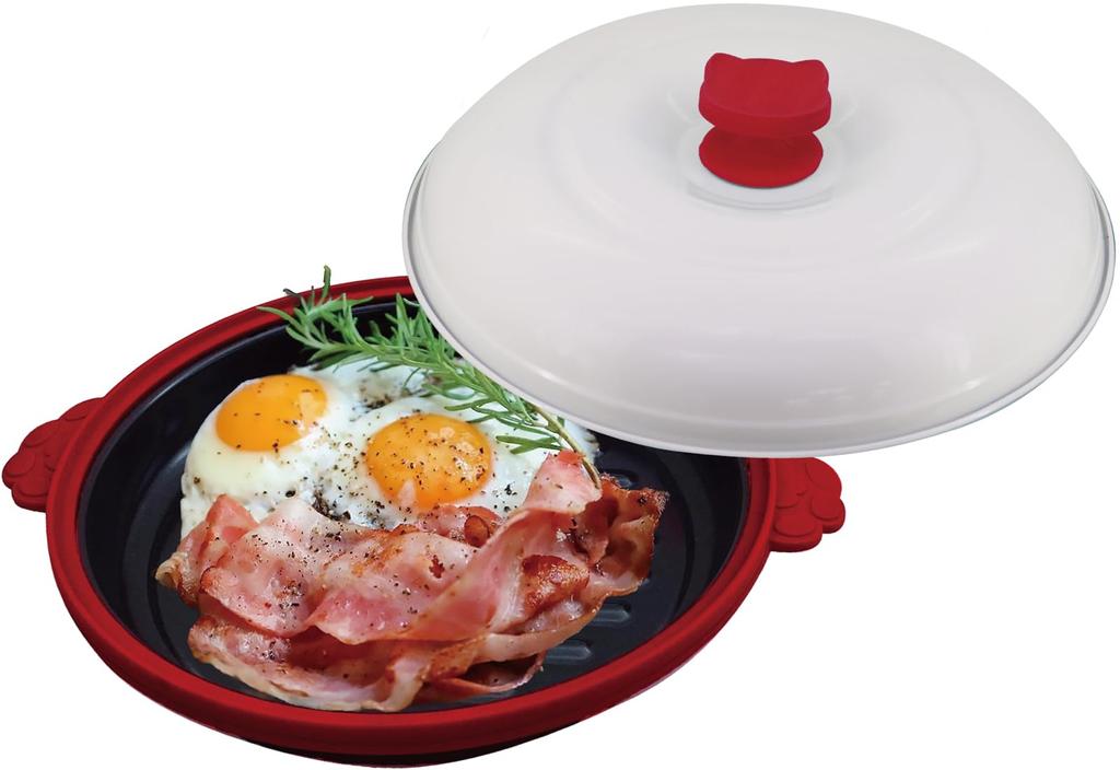 Trade One CHEF Electronic Cooker Easy Cooking In Microwave Microwave Pan Cat Shape Red 70205 "Round"