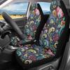 Чехлы на сиденья автомобиля Bulopur Black Boho Цветочные, Только для передних сидений, для женщин и мужчин, с карманом-органайзером, для автомобилей, внедорожников, грузовиков, седанов