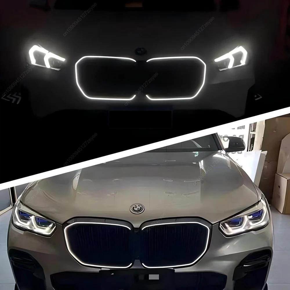 Single / Dual Slat Front Bumper Kidney Grille With LED Lights For BMW X5 G05 M50i M50d xDrive30d 40i 40d 45e 2018-2025 Bodykits
