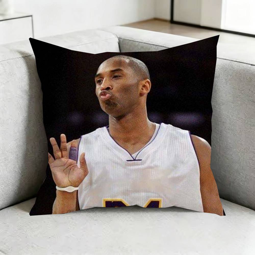 Kobe BBryant BBasketball Legend Square DoubleSided printed Pillow Case Bedroom Bedside Pillow Sofa Cushion Cover Gift
