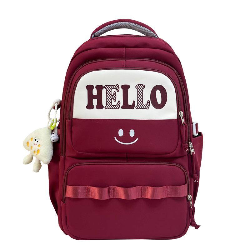 Schoolbag1011 new Korean version of fashion large-capacity college students schoolbag can be set trolley case contrasting color travel waterproof