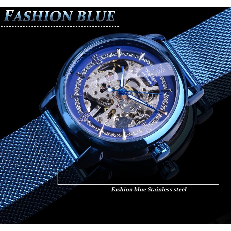 Победитель для мужчин, мода и отдых, автоматические механические часы с полым механическим механизмом