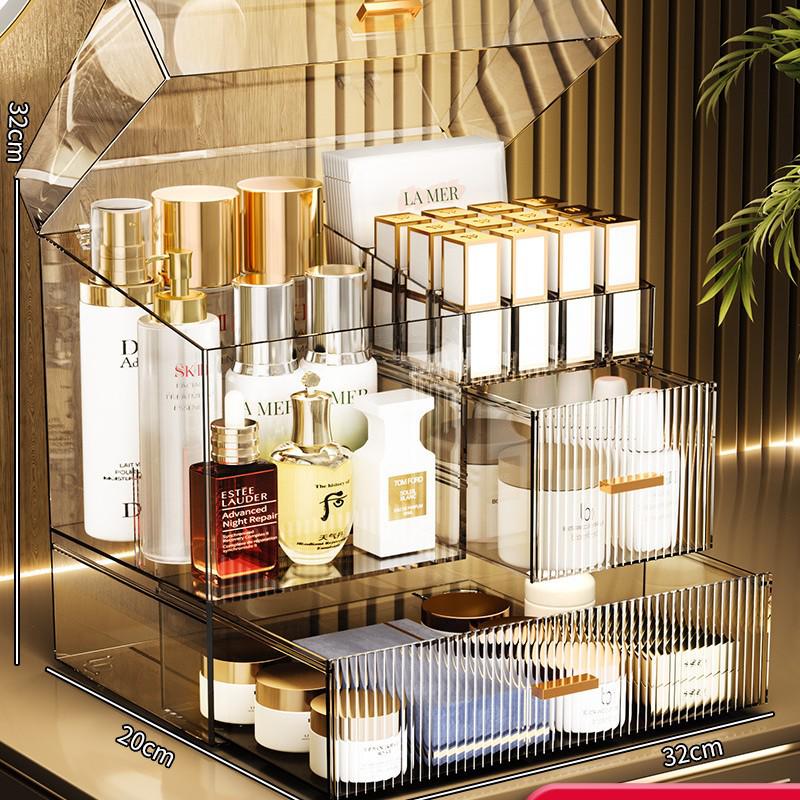 Акриловый пылезащитный органайзер для косметики и кистей