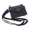 1TL404 Card Case Black Safiano Women