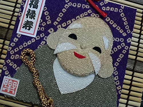 Миниатюрная бамбуковая штора "Фукурокудзю" - Удача, украшение интерьера (Готовый продукт)