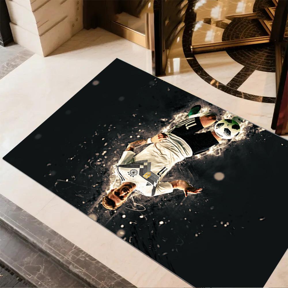 Football Spirit Action Carpet Design for Foyer Hallway Dining Room Playrooms Anti-slip Rug Anime Office Decor Best for Christmas