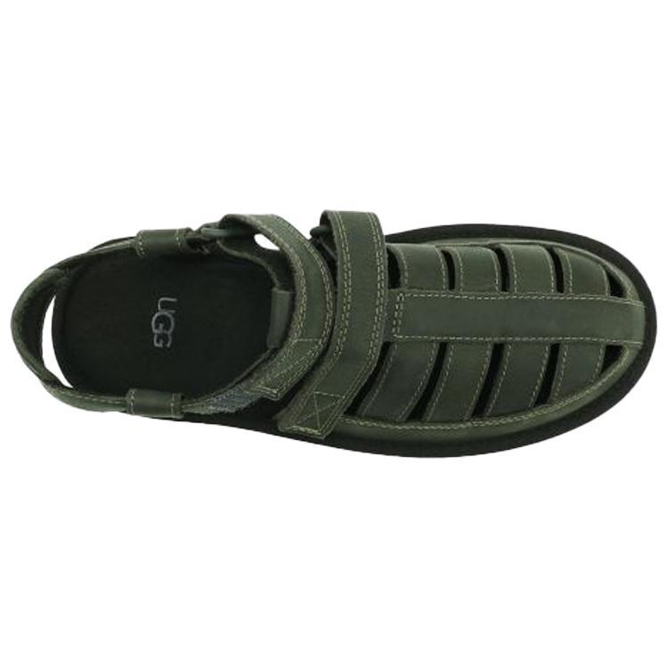 UGG Сандалии Dune Fisherman из коровьей кожи, зеленые, 1102694-MSG