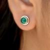 Серьги-гвоздики из стерлингового серебра 925 пробы с зеленым ониксом, ювелирные изделия из драгоценных камней ручной работы для женщин