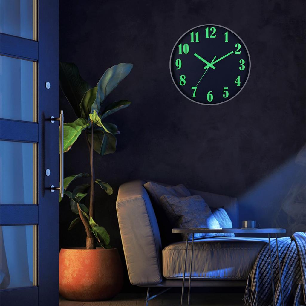 3D Luminous Wall Clock Navy Blue