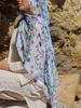 Ramadan Hijab for Women Bohemian Floral Print Shawl Watercolor Soft Muslim Hijabs Lightweight Wrap Scarf Headscarf Summer Beach