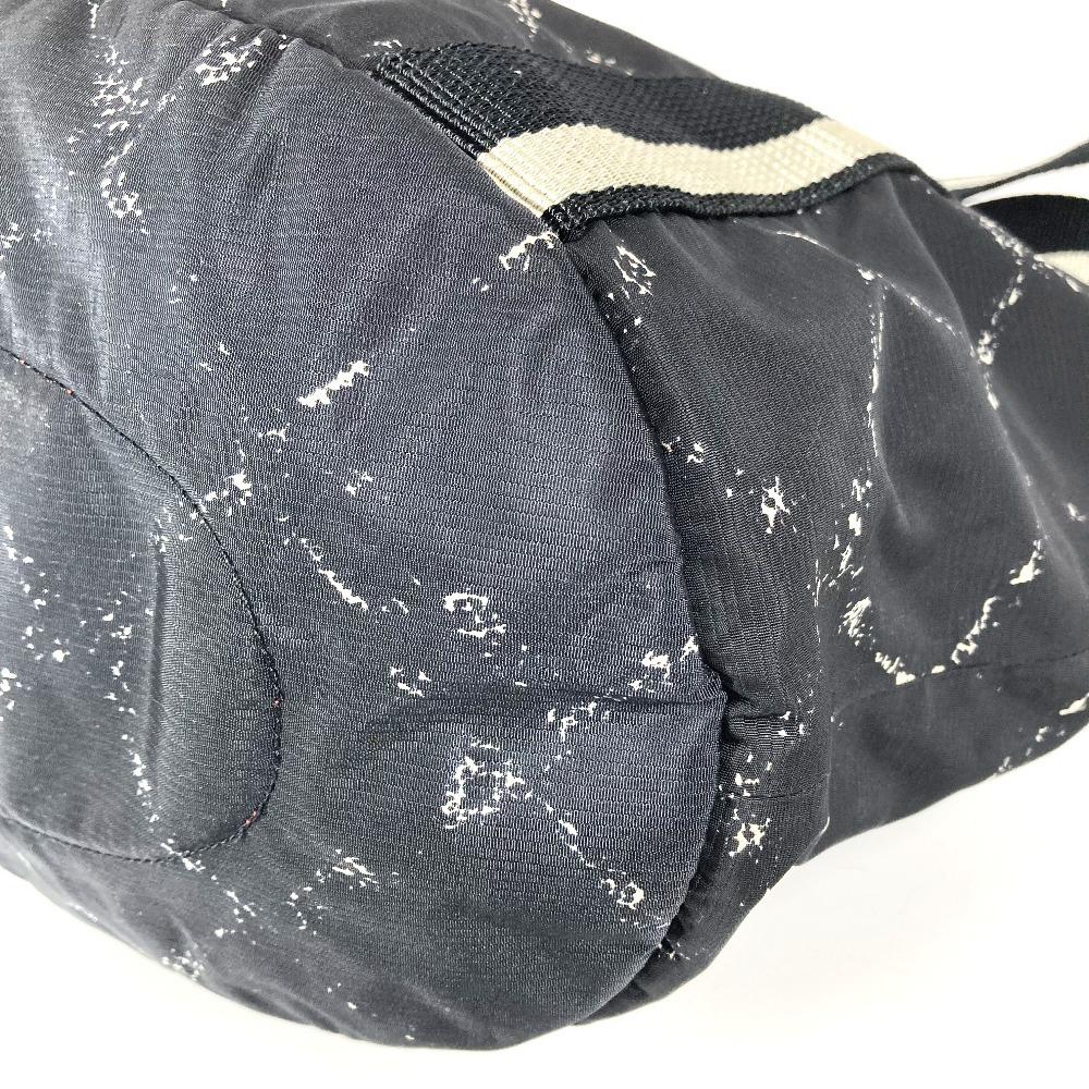 CHANEL Old travel line Pet Bag Bag Dog Doggie Shoulder Bag Nylon Black