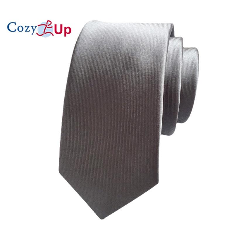 Cozy Up Solid Color Tie Men Thin and Narrow Version Formal Dress Business Wedding 148x6x3.5cm