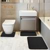 Комплект из 3 ковриков для ванной, впитывающие, быстросохнущие коврики для ванной, U-образный контурный коврик для унитаза, нескользящий коврик для ванной комнаты, декор для ванной комнаты, комфорт