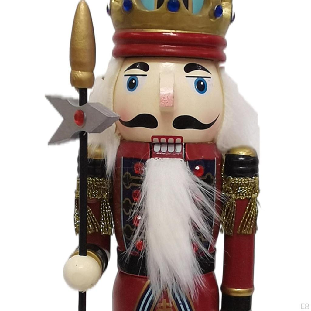 12 Inch Height Wooden Nutcracker Soldier Ornaments Handmade Handpainted Doll Puppet Toy Gift for