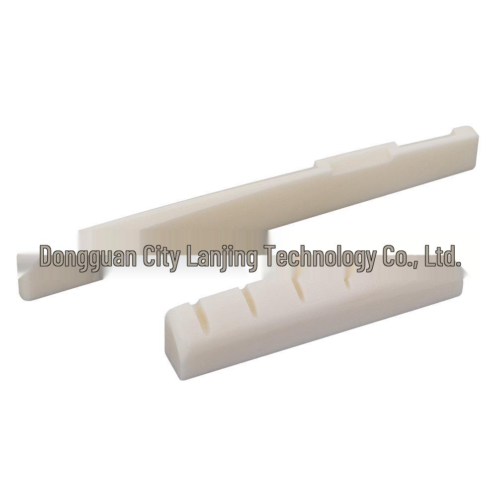 Left-Handed Folk Guitar Bone Nut Set: Top & Bottom String Nuts (43+72mm)