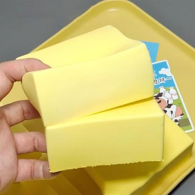 Мягкий 3D Желтый Десерт Сквизи Вечеринка Расслабление Снятие Стресса Сенсорные Сквиши Прозрачные Имитационные Игрушки Подарок