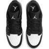 Air Jordan 1 synthetic leather GS low-top sneakers black/peak white unisex 553560-043