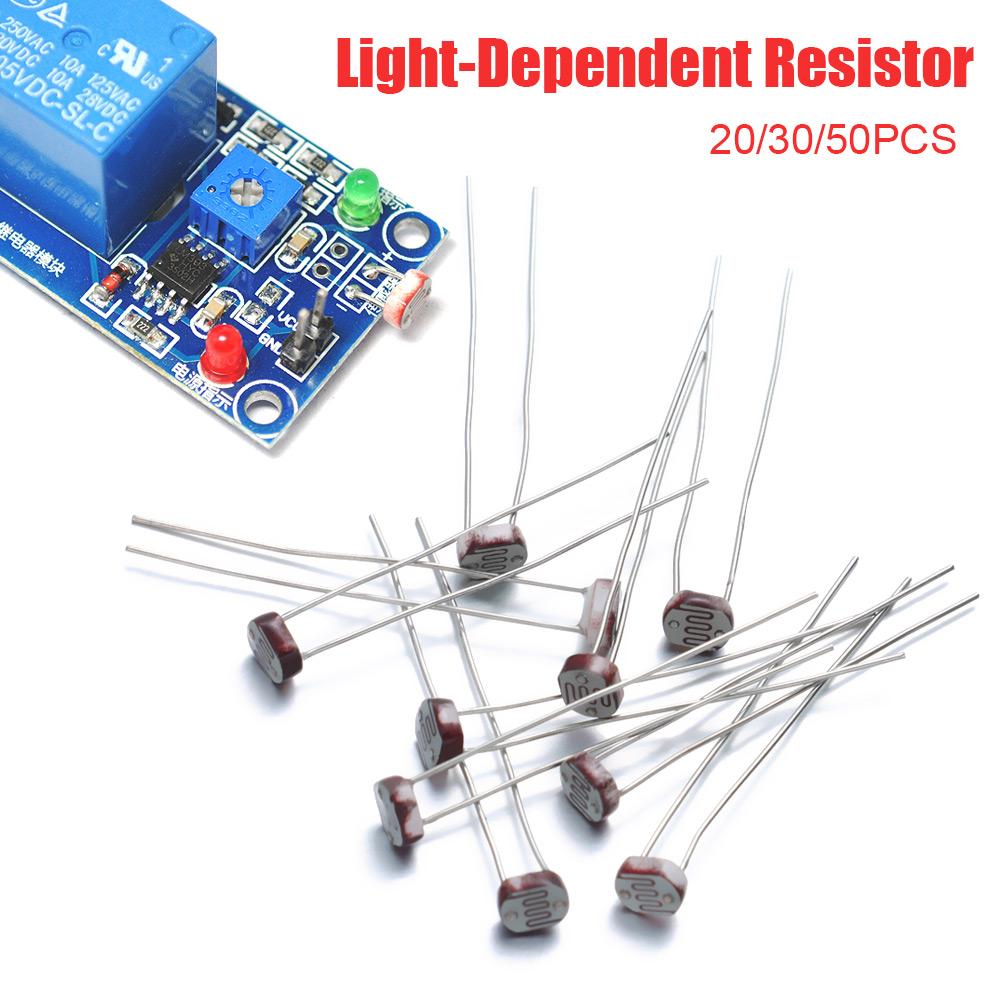 20/30/50PCS Stable 5mm Resistance Photoresistor Light-Dependent Resistor Sensor GL5516