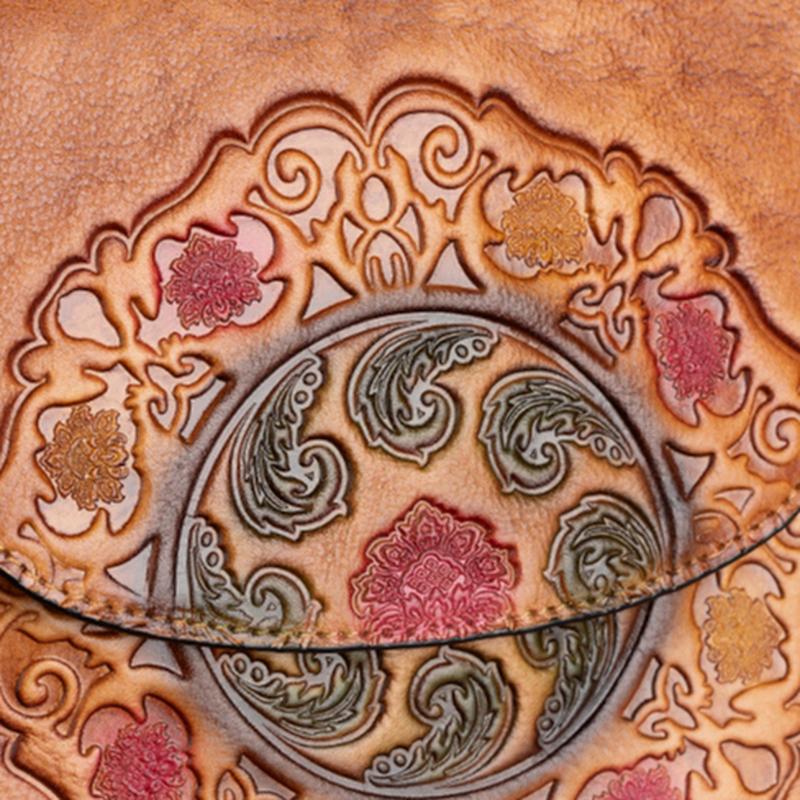 Johnature Рюкзак из натуральной кожи в стиле ретро, ​​женская сумка, дорожные сумки ручной работы из натуральной яловой кожи с тиснением большой емкости