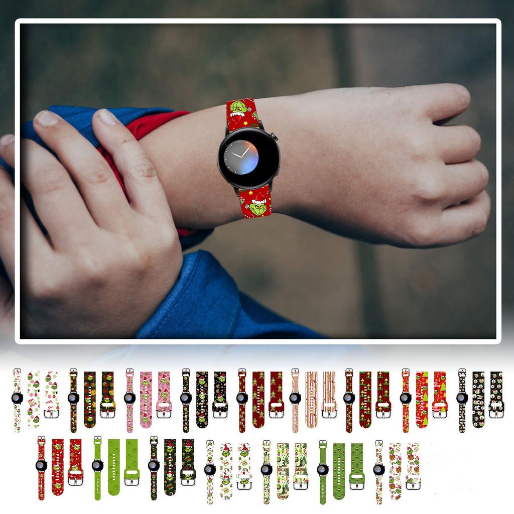 Ремешок для часов с рождественской серией, 20 мм