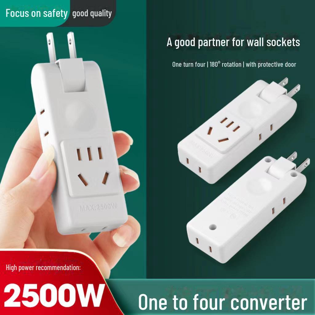 Rotatable Copper Socket Converter with Wall-Flush Design