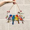 Acrylic Bird Pendant Home Decoration Colorful Sun Catcher Bird Flock Series Hanging Decoration