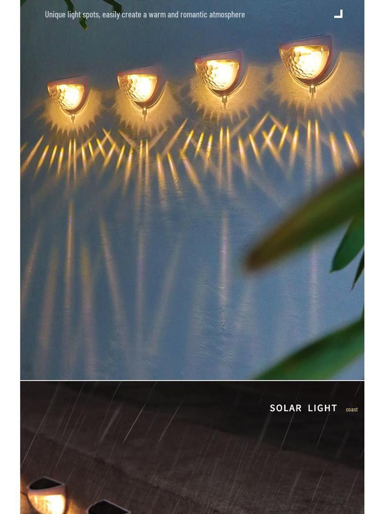 Solar Waterproof Outdoor Lights – Automatic Dusk On for Garden, Lawn, Wall, and Fence Decoration.