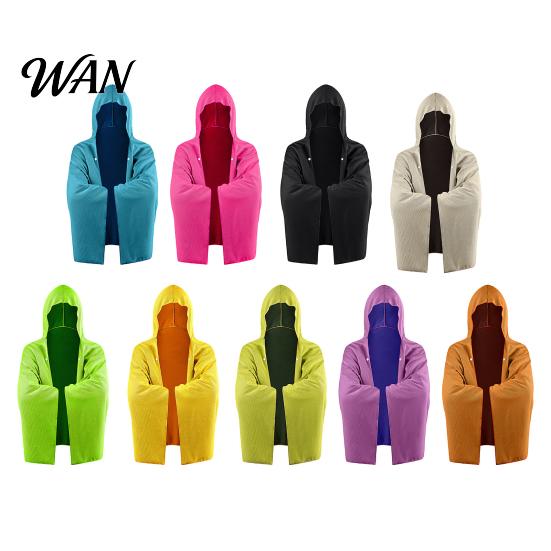 Cooling Fabric Cloak Towel Cloak, Hooded Cool Cape, Beach Cape Instant for Men Women Summer Yoga Camping
