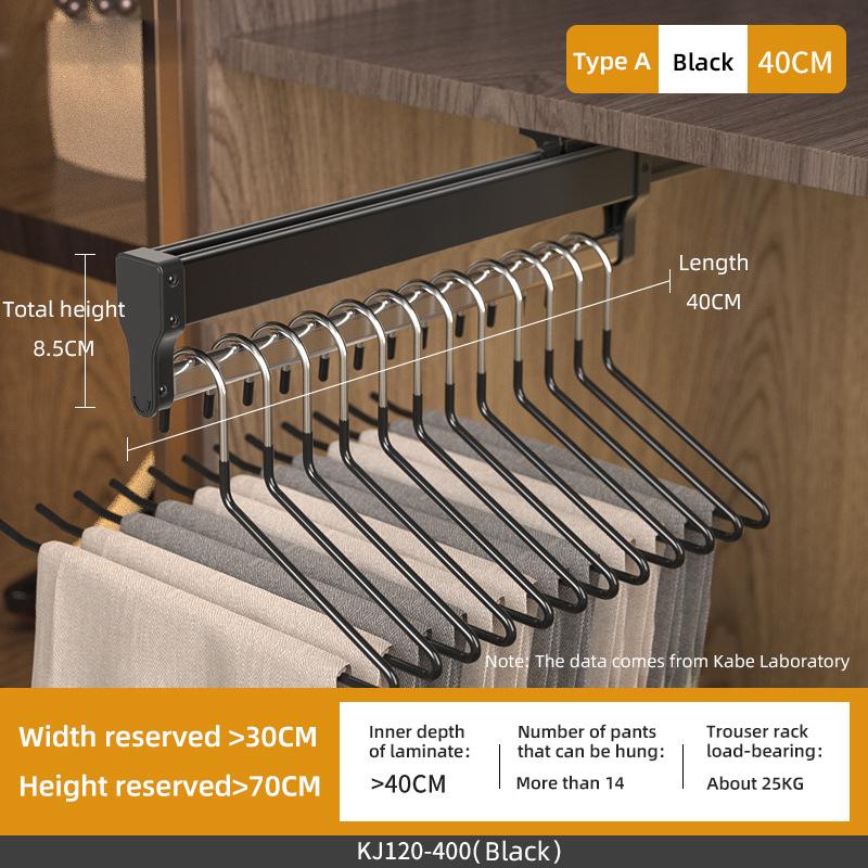 Top Mount Wardrobe Hanger Pulling Out Hangers Extendable Clothes Rail Adjustable Wardrobe Telescopic Rail Rack Trouser Organiser