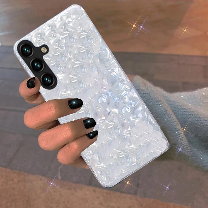 Чехол A04s с текстурой 3D-блеска, мягкая задняя крышка из ТПУ для Samsung Galaxy A04s A 04s galaxyA04s SM-A047F 6,5 дюйма, противоударные блестящие лазерные чехлы для телефонов