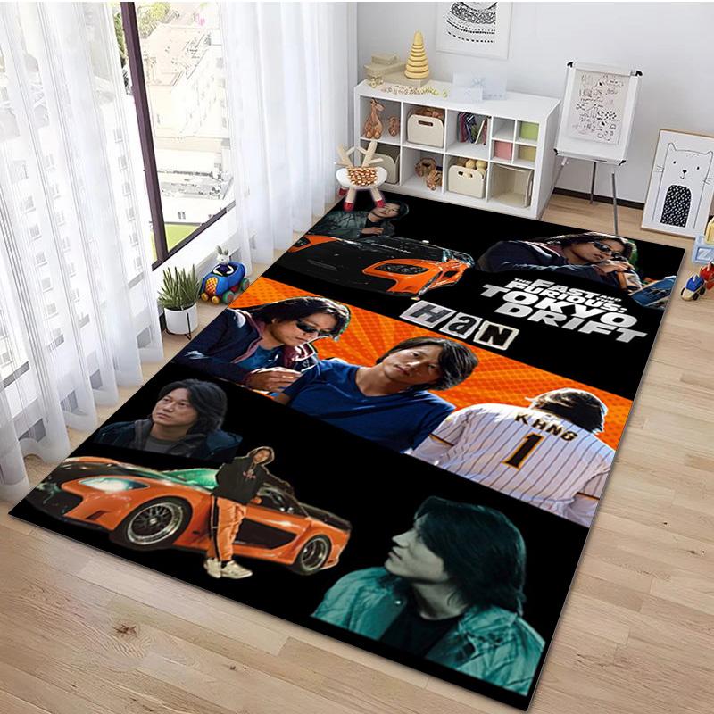 Tokyo Drift: Fast Furious Carpet Office Decorative Carpet For Living Room Bedroom Door Mat Floor Rug Computer Chair Area Rug