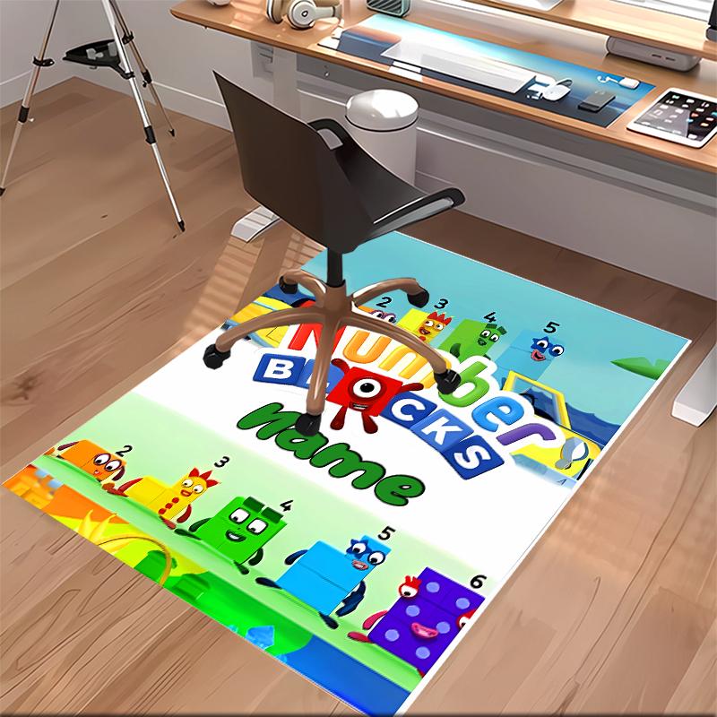 Custom personalization Numberblocks Print Area Rug - Soft, Washable Non-Slip Indoor Mat,Living Room,Home&Office Decorative Rug
