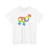 Bisexual Symbol Unisex Tshirt Tops Tee, LGBT Pride Shirt, LGBTQ Emblem Clothing, Rainbow