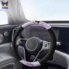 Универсальная накидка на руль автомобиля Kuromi 2025 Милая My Melody Мультяшная Круглая Тип D Противоскользящая Защита Чехлы на руль автомобиля