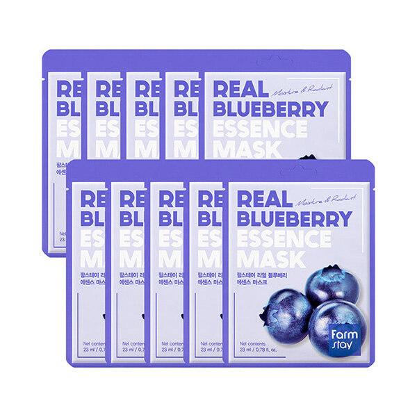 Farmstay_Real Blueberry Essence Mask 23ml x 10 sheets