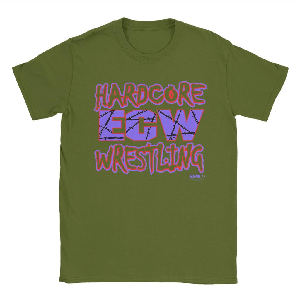 Ecw Hardcore Wrestling Cotton T Shirt For Mens Summer Y2K Retro T-Shirts Comfortable Fashion Tees Oversized Custom DIY Tops