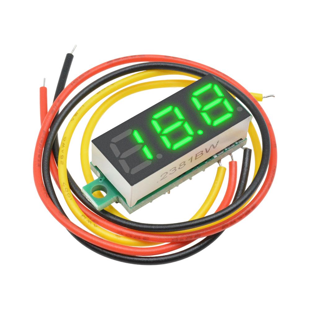 5PCS 0.28 inch 3-wire LED Digital Voltmeter DC0-100V Car Mobile Power Voltage Tester Red Green Blue Yellow White