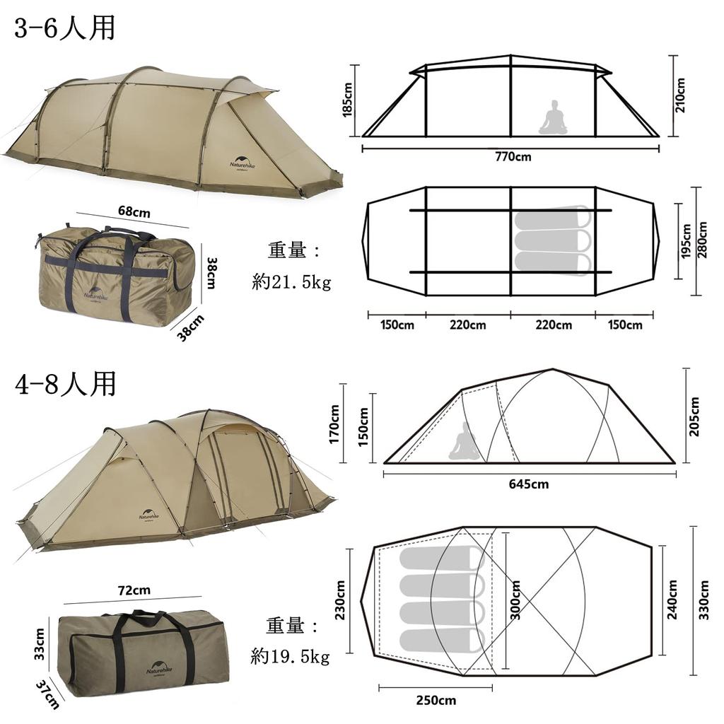 Naturehike Official Shop Туннельная палатка 2-комнатная палатка с навесом, двухслойная, с юбкой, дышащая сетка, несколько входов, передняя камера, защита от ультрафиолета, вода