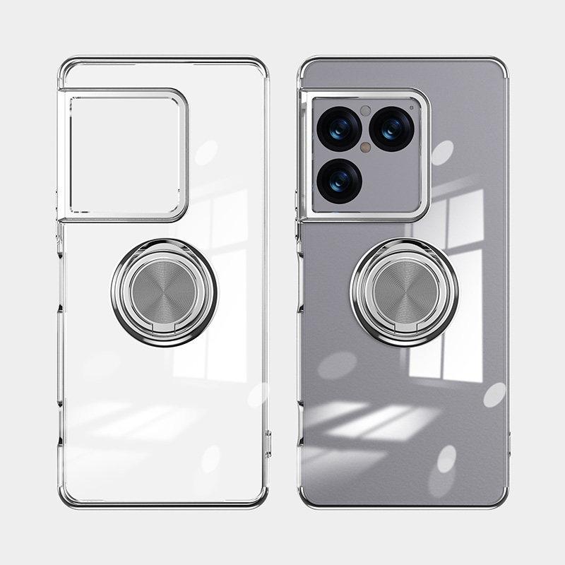 Чехол для Sony Xperia 1 VIII с поддержкой MagSafe, магнитное кольцо 360°, гальванизированный ТПУ, мягкий силикон, прозрачная крышка, ударопрочный бампер
