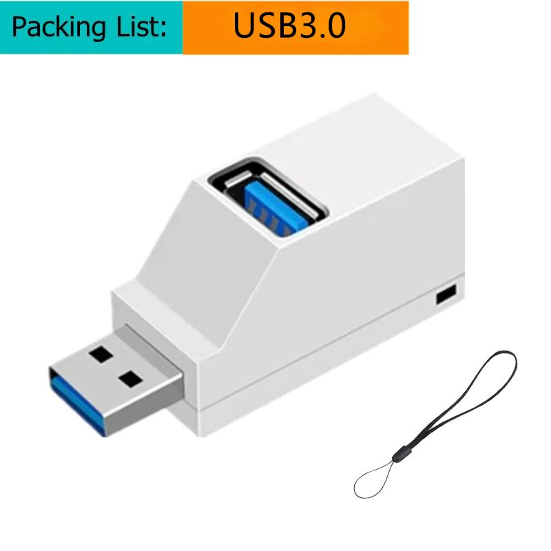 3-портовый USB 3.0-концентратор, мини-USB-адаптер, разветвитель, OTG-адаптер, 5 Гбит/с, высокоскоростное U-ридер для портативных ПК