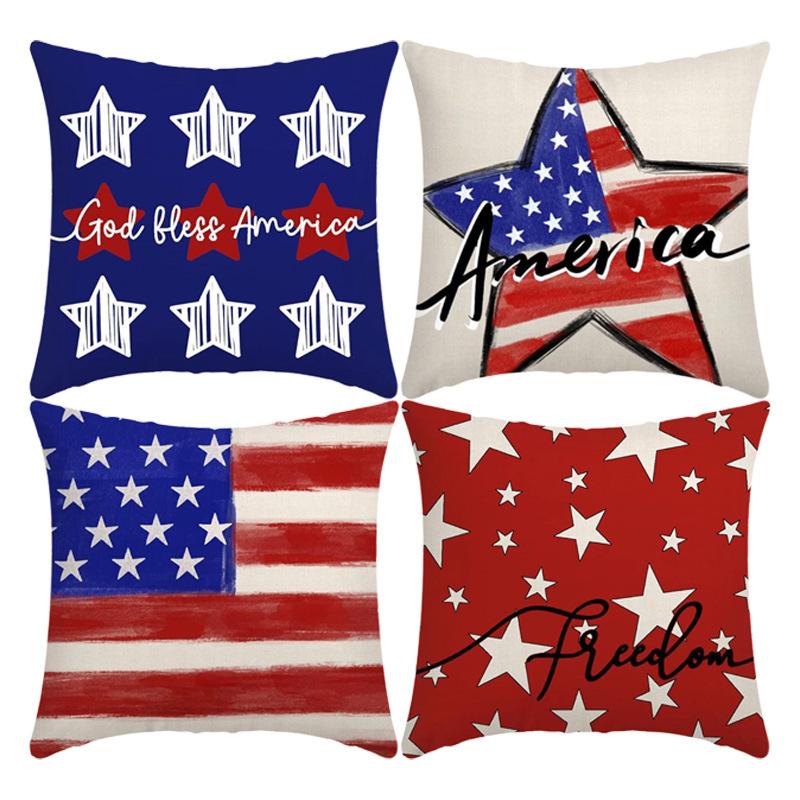 Новая наволочка-подушка ко Дню независимости, скандинавская льняная наволочка