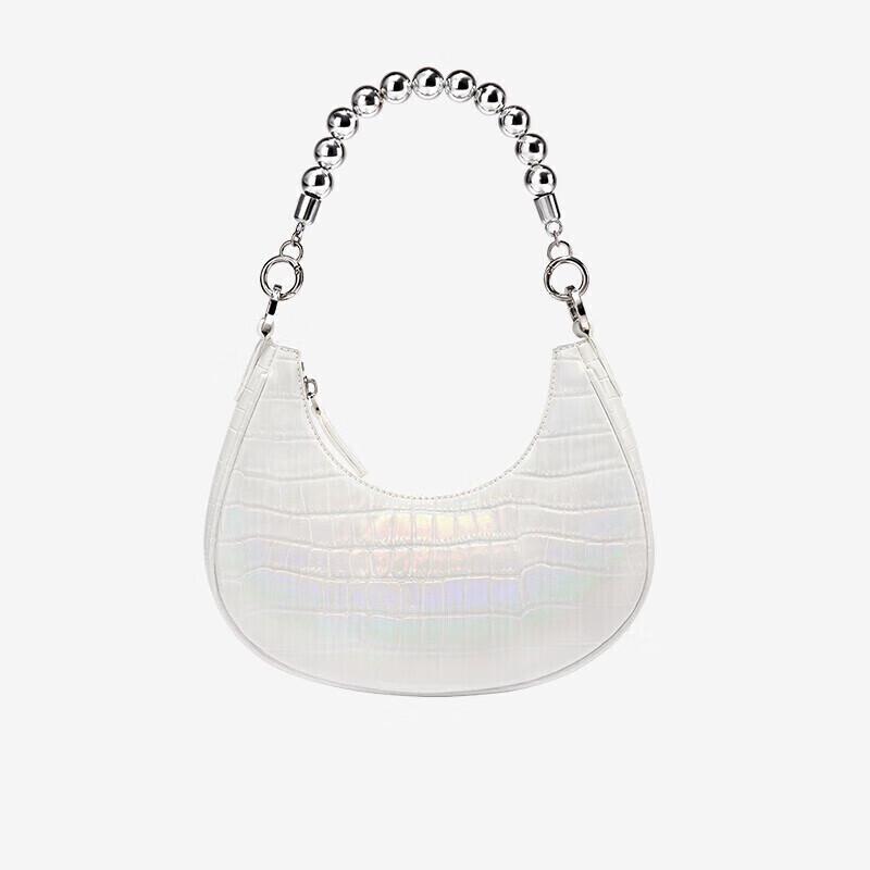 ONETIME Crescent Bag, Cool Shoulder Bag, Fashionable Crossbody Bag, Versatile Travel Bag, White