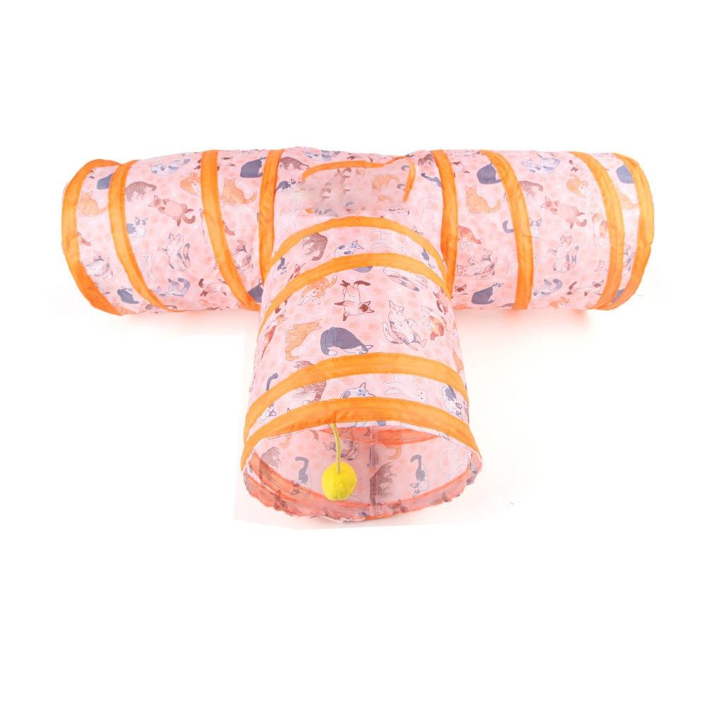 Складное кошачье гнездо Полиэстер+Стальная проволока Игрушка для питомца для веселой игры Веселый кошачий туннель Труба Кот