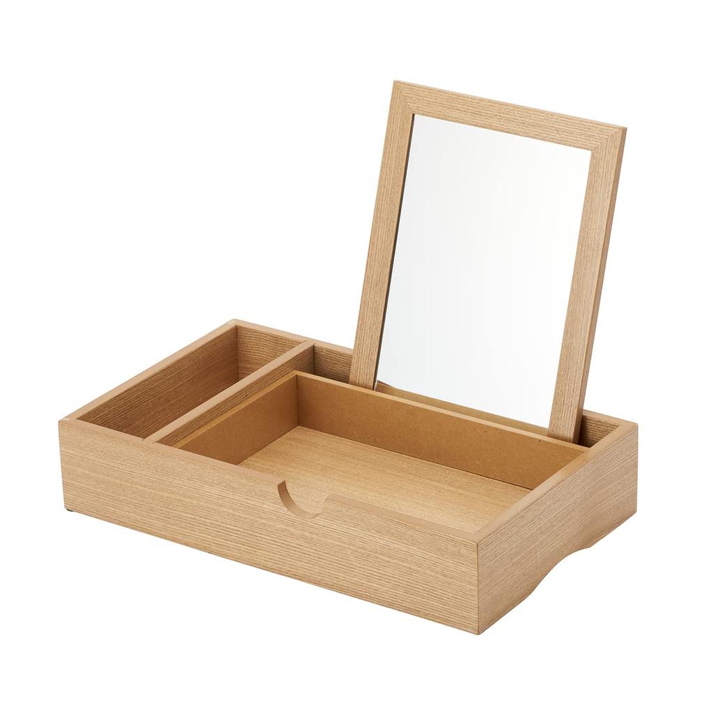 Chatani Sangyo Makeup Box Natural Wood X X H7cm In Made In Japan W35.5 D21.5 "Made Japan" 17-514