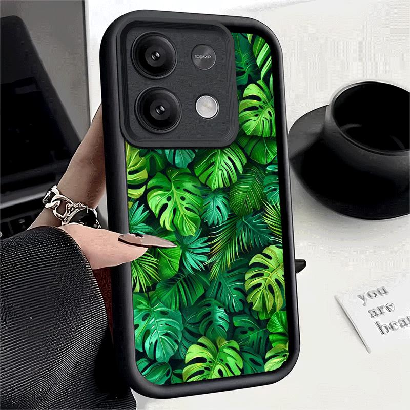 Чехол для телефона Xiaomi Redmi Note 15 14 13 Pro Plus Летние Растения Зеленый Лист Чехол 12S 11 11S 11T 5G 14S Мягкий Силикон Funda