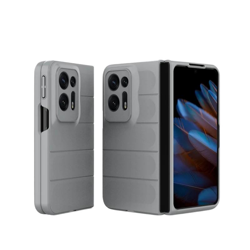 Чехол для OPPO Find N2 5G Global Задняя крышка Чехол для телефона Жидкий силикон Противоударный Броня Чехлы для Find N2 Flip Funda Coque